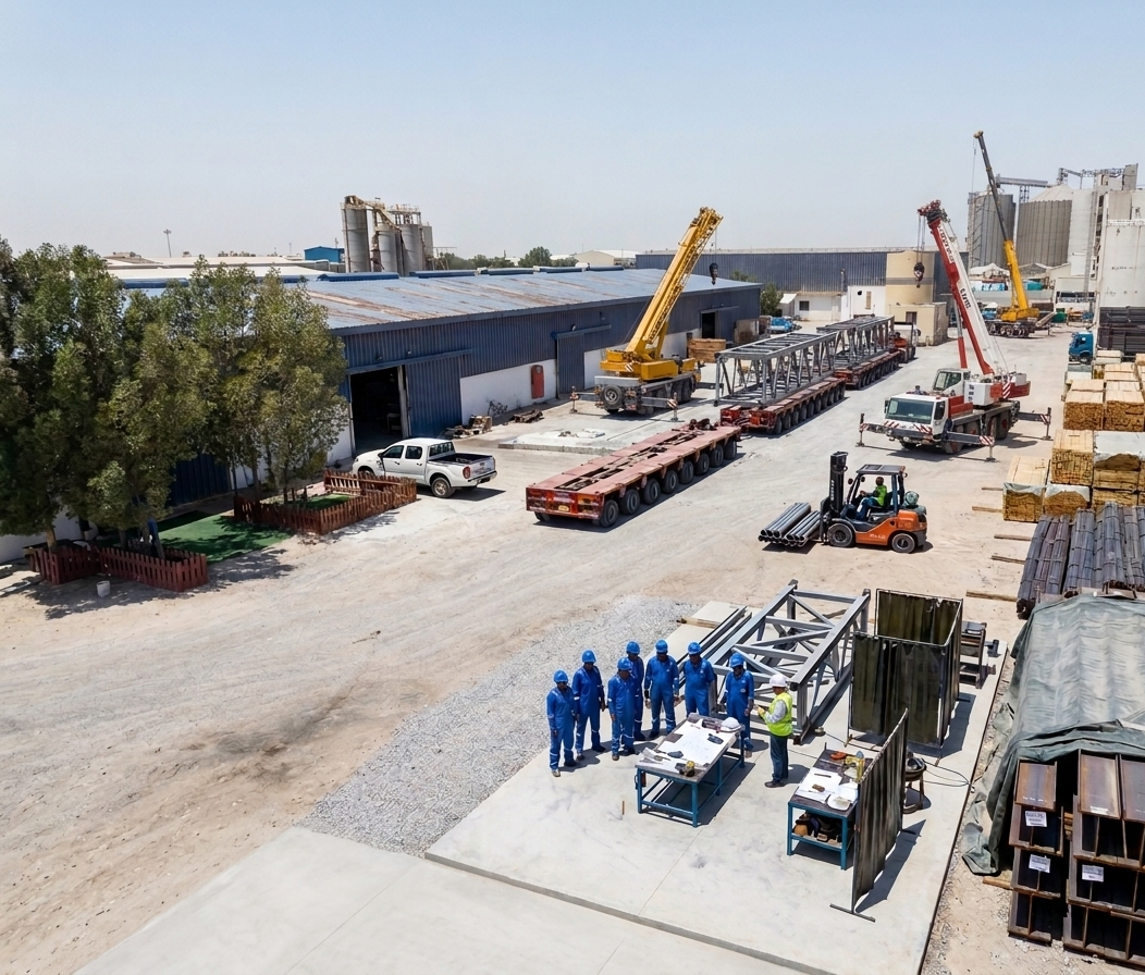 Open yard storage for project cargo